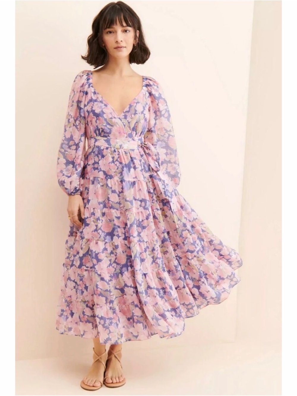 ASTR The Label Jannika Floral Midi Dress XL